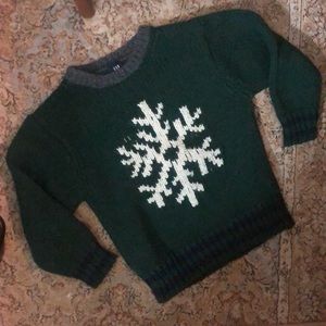 VINTAGE ‘03 Gap Kids Size XS (4) Unisex Kids Crewneck SNOWFLAKE Cotton Wool NEW